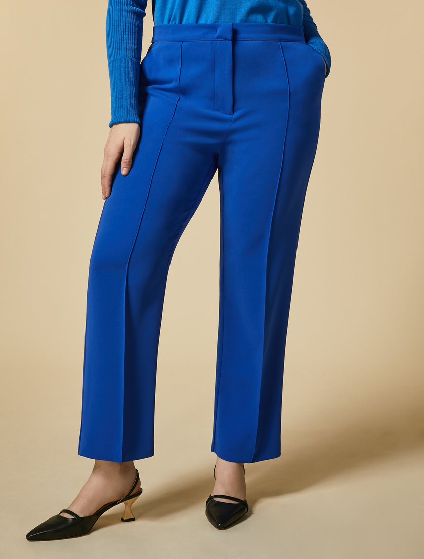 Hose aus Triazetat - Blau - Marina Rinaldi - 2