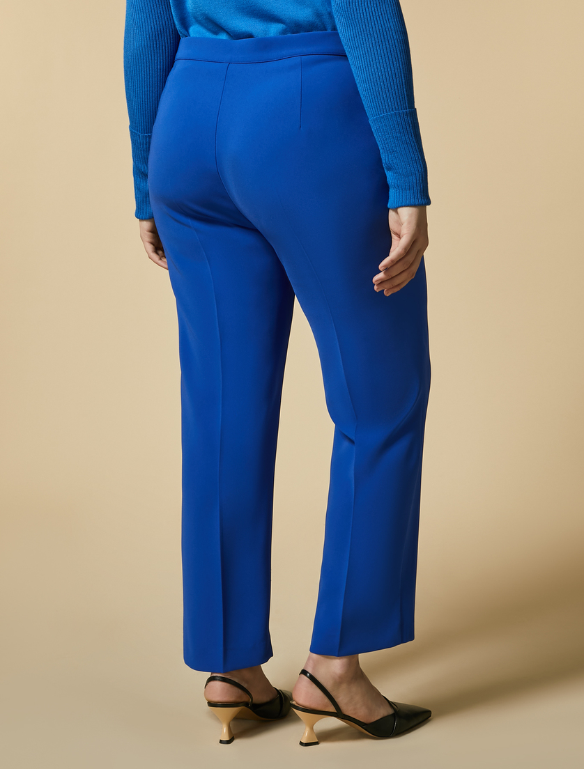 Hose aus Triazetat - Blau - Marina Rinaldi - 4