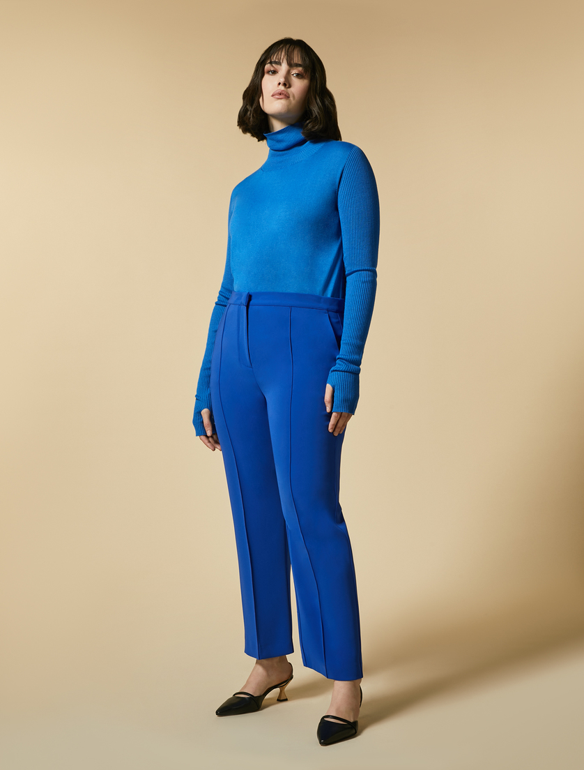 Hose aus Triazetat - Blau - Marina Rinaldi