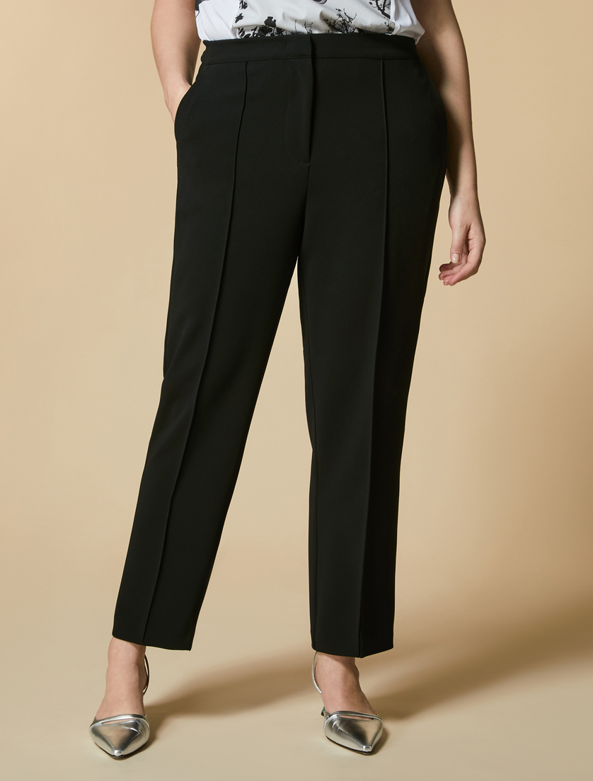Triacetate trousers - Black - Marina Rinaldi - 2