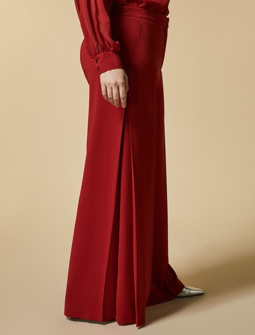 Triacetate trousers - Red - Marina Rinaldi - 3