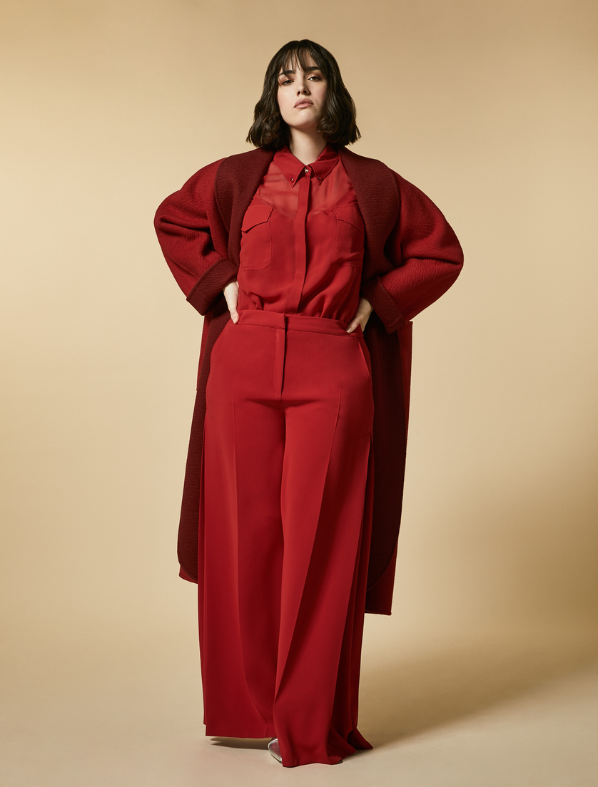 Triacetate trousers - Red - Marina Rinaldi - 5