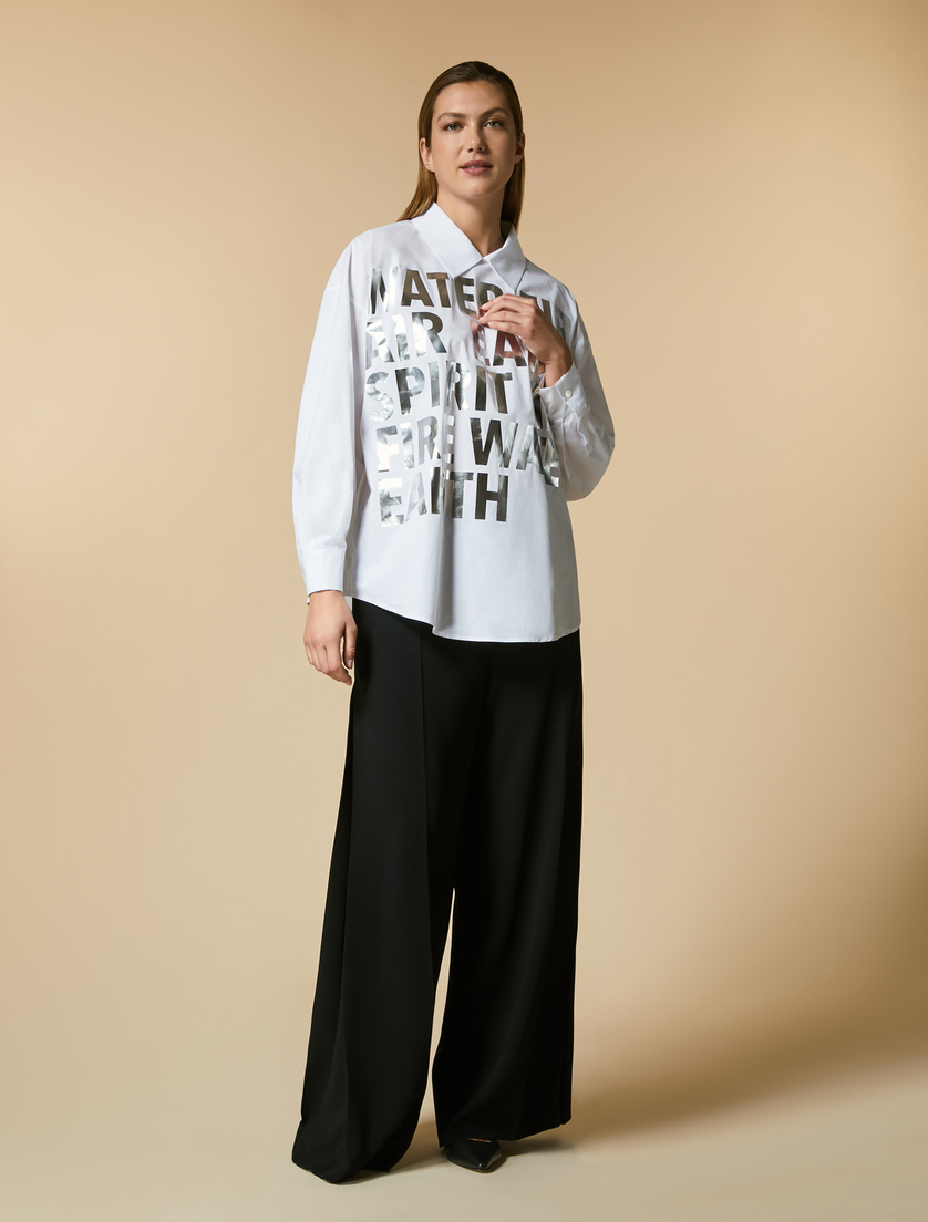 Triacetate trousers - Black - Marina Rinaldi
