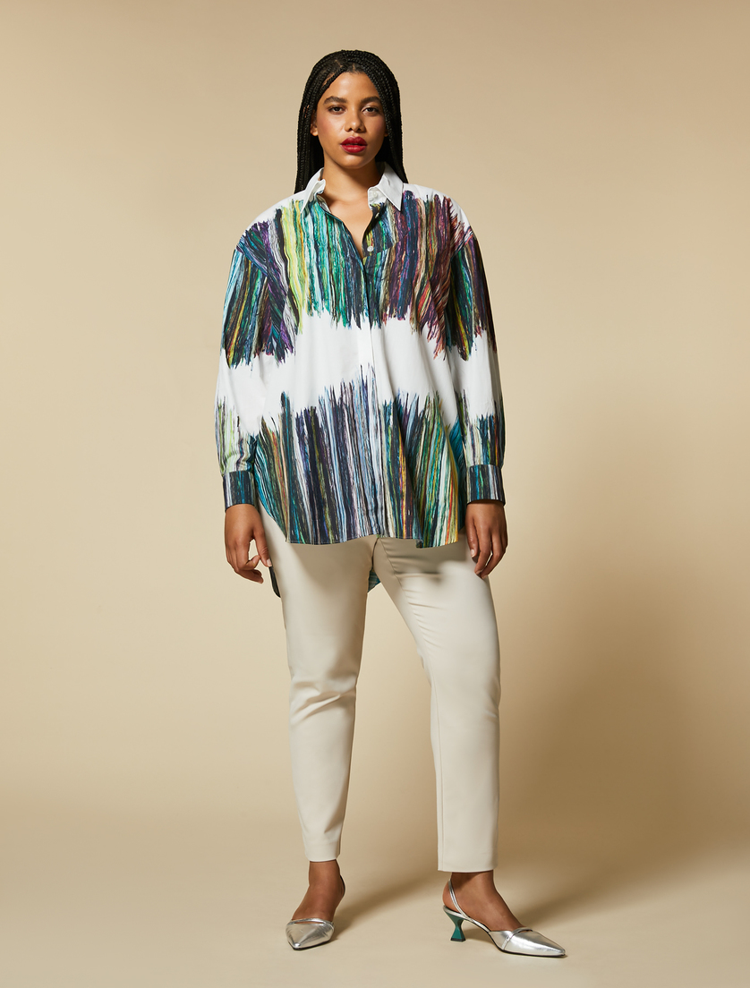 Cotton-blend trousers - Colonial - Marina Rinaldi