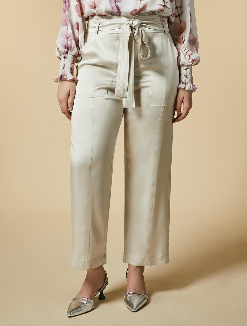 Shiny frisottino trousers - Colonial - Marina Rinaldi - 2
