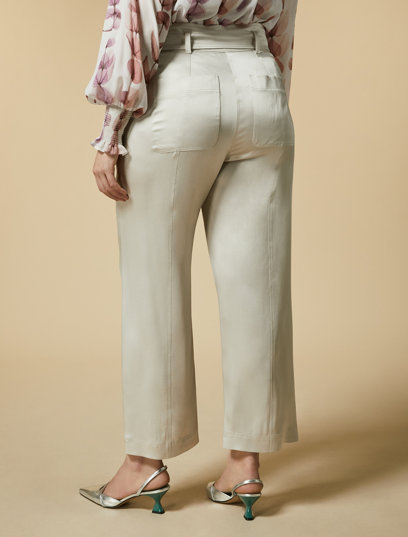 Shiny frisottino trousers - Colonial - Marina Rinaldi - 4