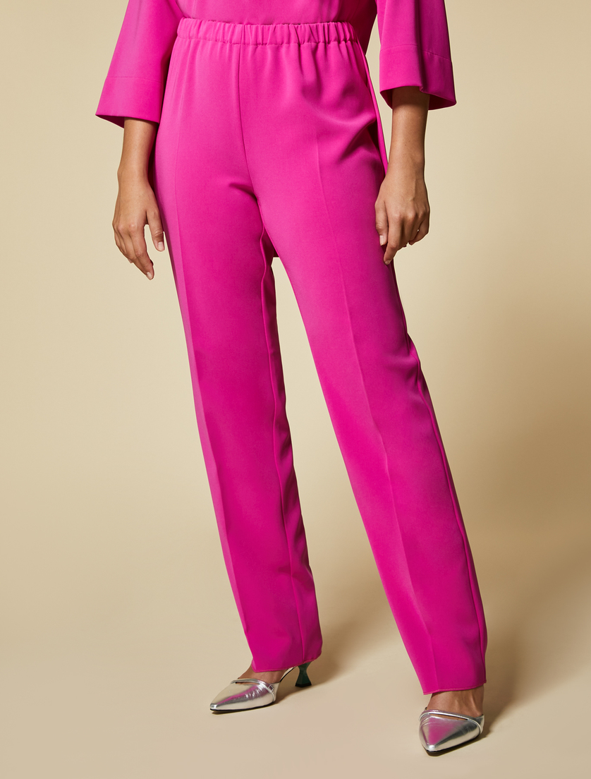 Pantaloni triacetato - Fuxia - Marina Rinaldi - 2