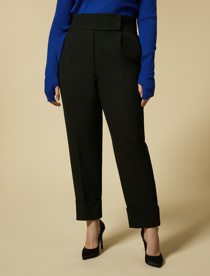 Crepe trousers - Black - Marina Rinaldi - 2