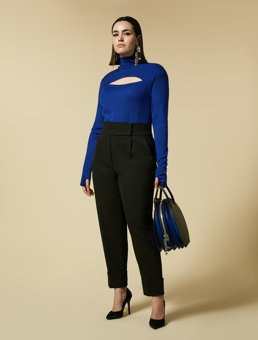 Crepe trousers - Black - Marina Rinaldi - 5