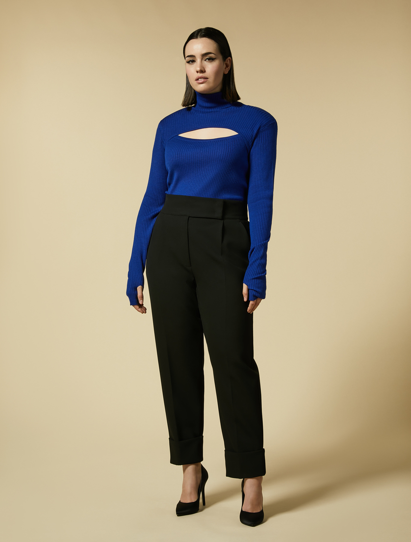 Crepe trousers - Black - Marina Rinaldi