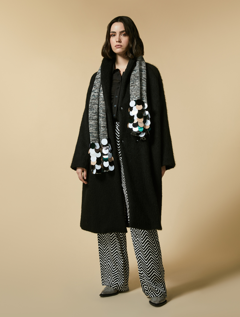 Printed satin trousers - Black - Marina Rinaldi - 5