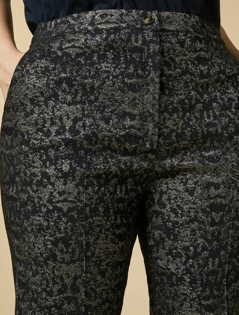 Jacquard trousers - Dark navy - Marina Rinaldi - 3