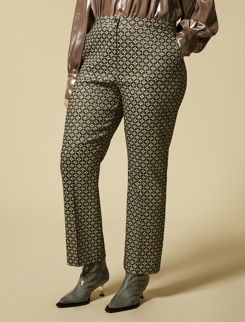 Jacquard trousers - Brown - Marina Rinaldi - 2