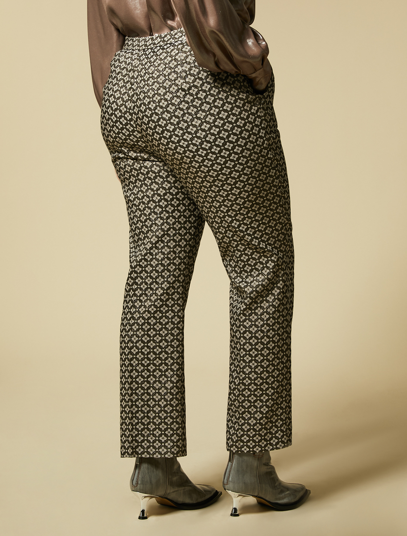 Jacquard trousers - Brown - Marina Rinaldi - 4