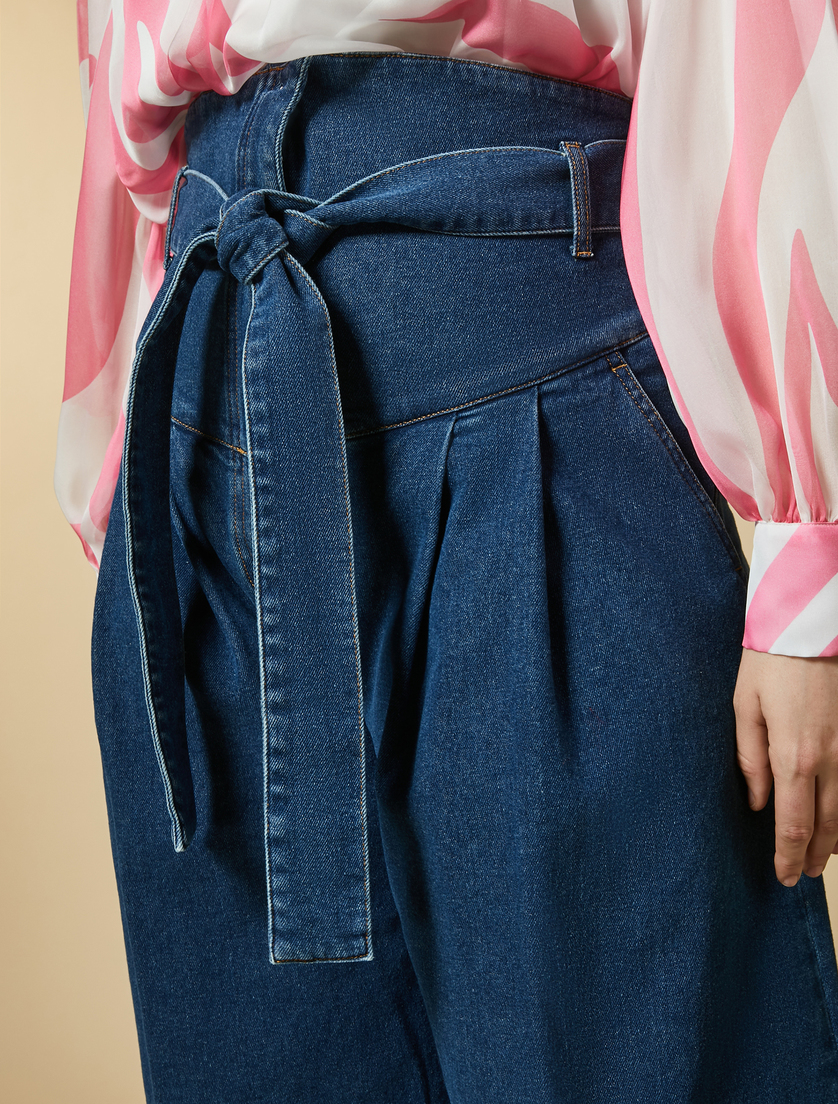 Weite Jeans aus Denim - Blau - Marina Rinaldi - 3