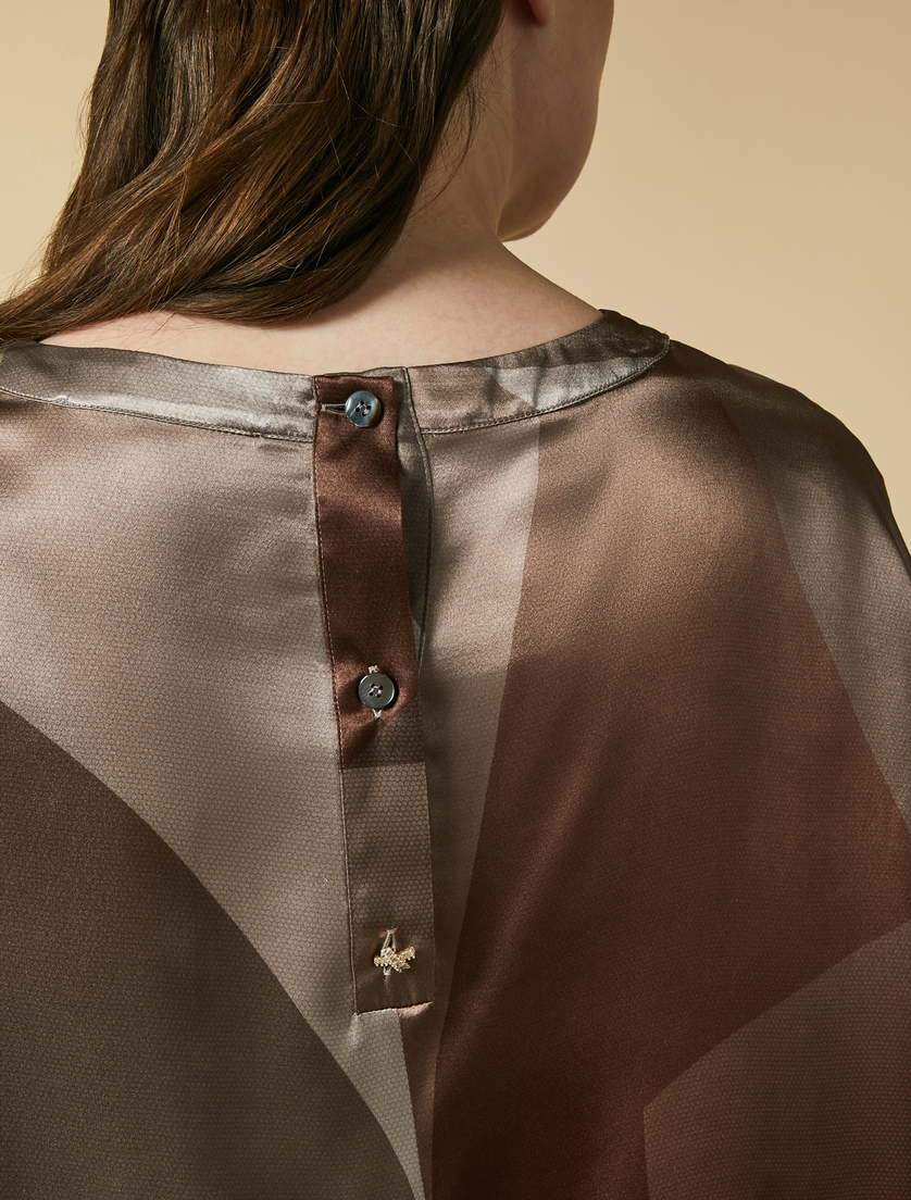Silk satin tunic - Pink - Marina Rinaldi - 2