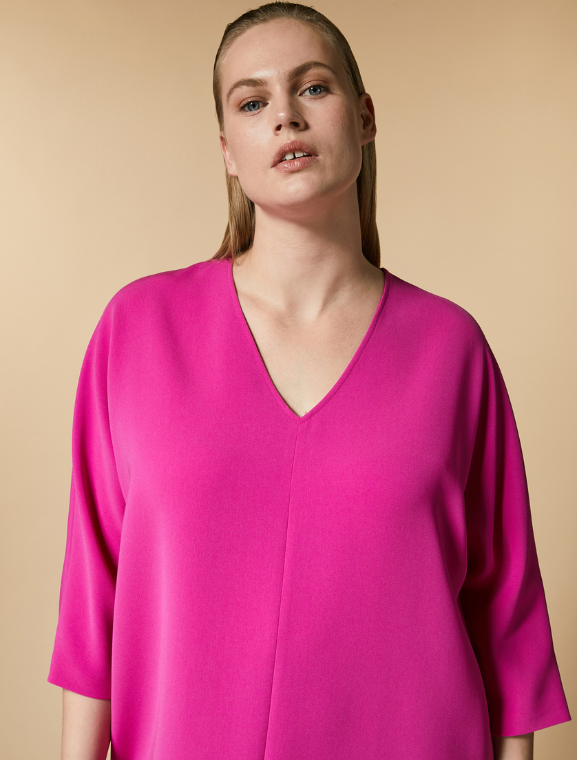Kleid aus Triazetat - Fuchsia - Marina Rinaldi - 2