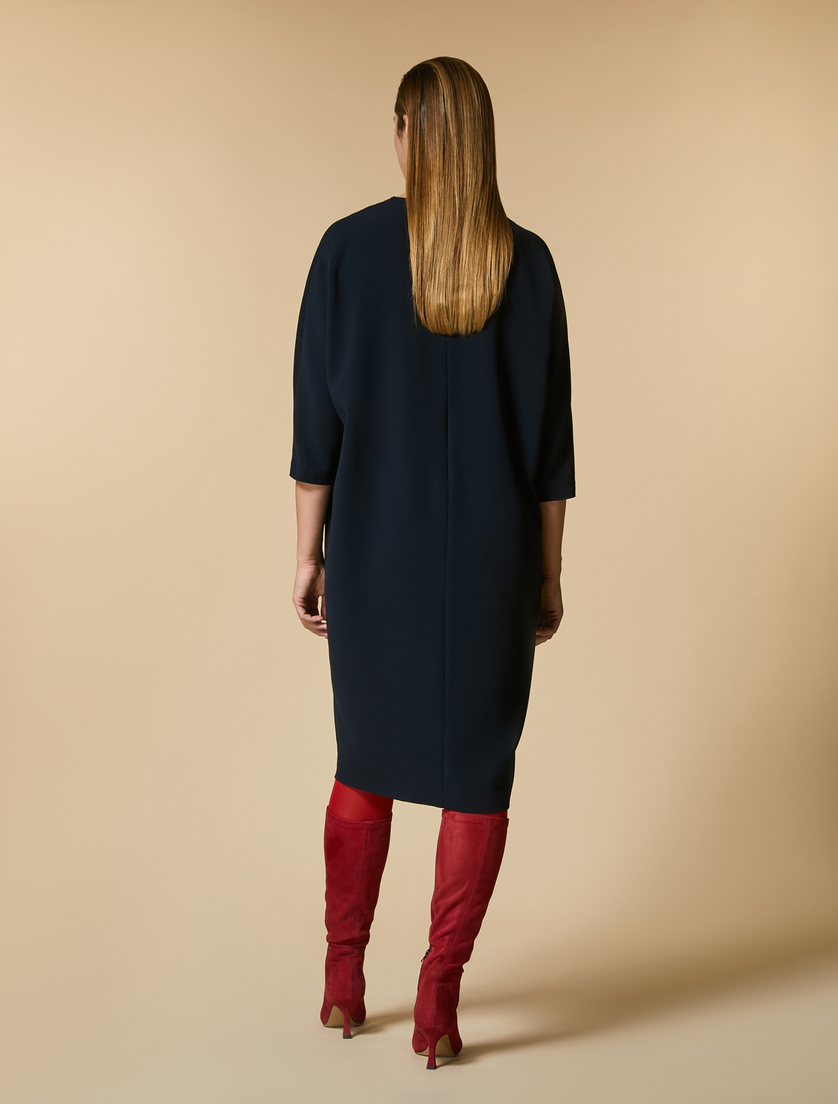 Triacetate dress - Dark navy - Marina Rinaldi - 3