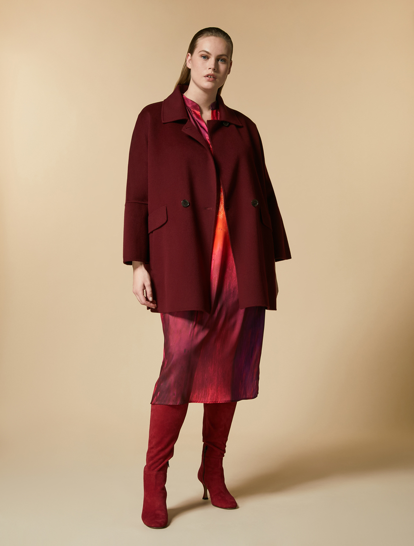 Printed twill dress - Red - Marina Rinaldi - 4