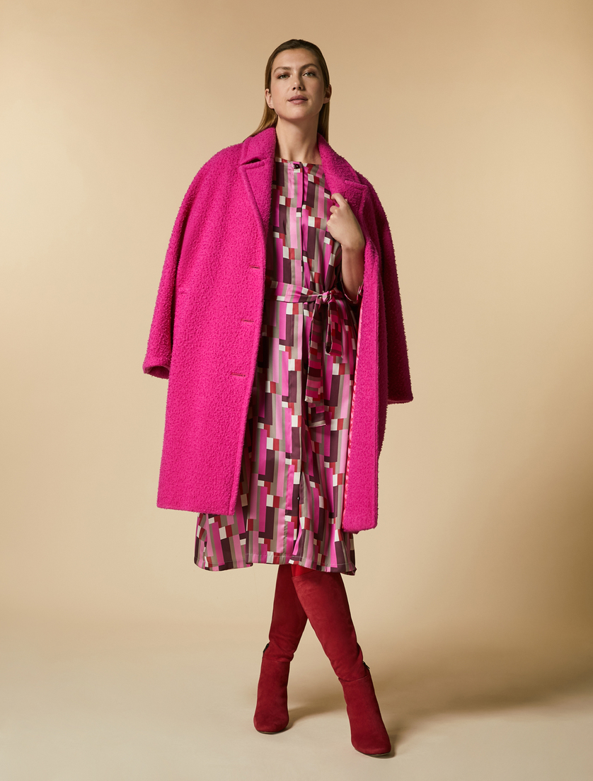 Kleid aus Satin - Fuchsia - Marina Rinaldi - 4