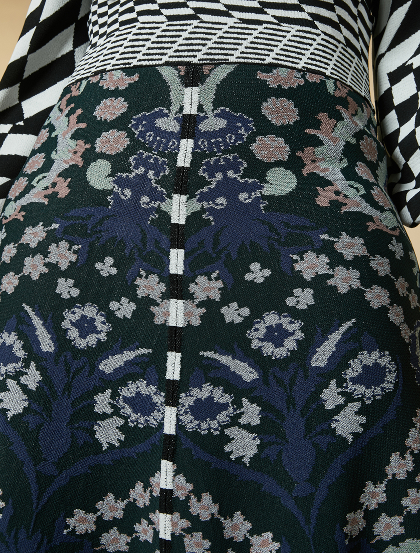 Printed viscose skirt - Green - Marina Rinaldi - 3