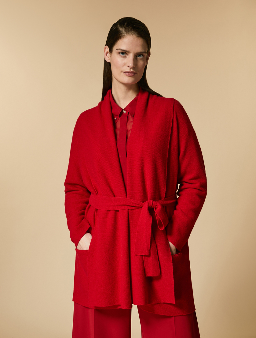 Cardigan aus reinem Kaschmir - Rot - Marina Rinaldi