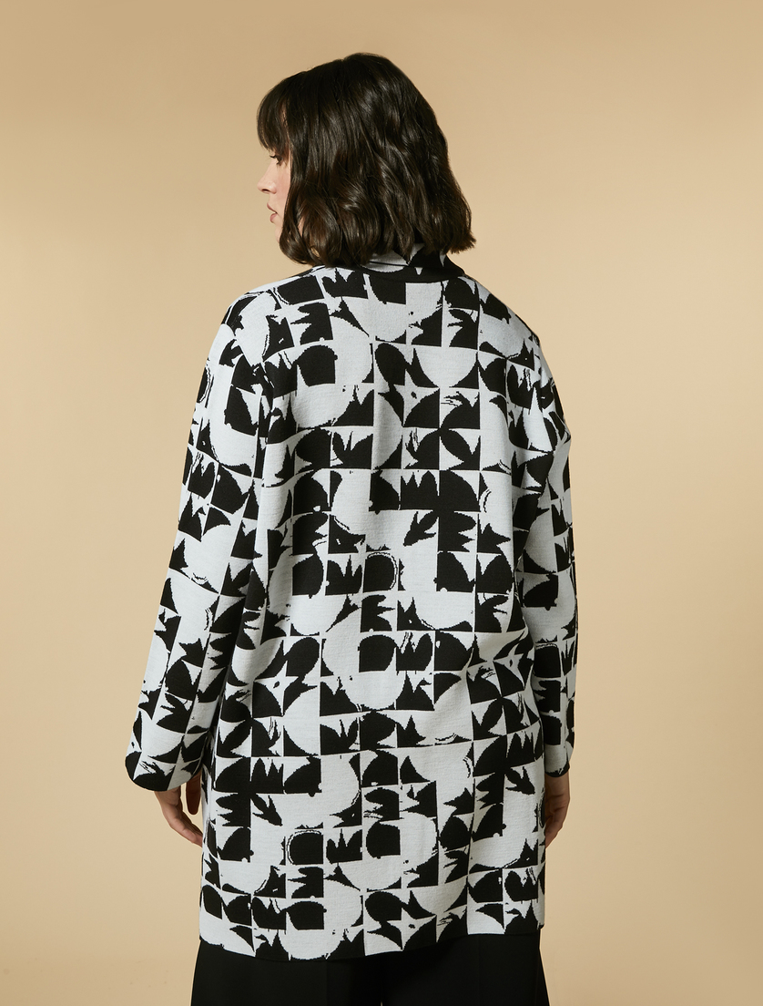 Cardigan in Jacquard - Schwarz - Marina Rinaldi - 3