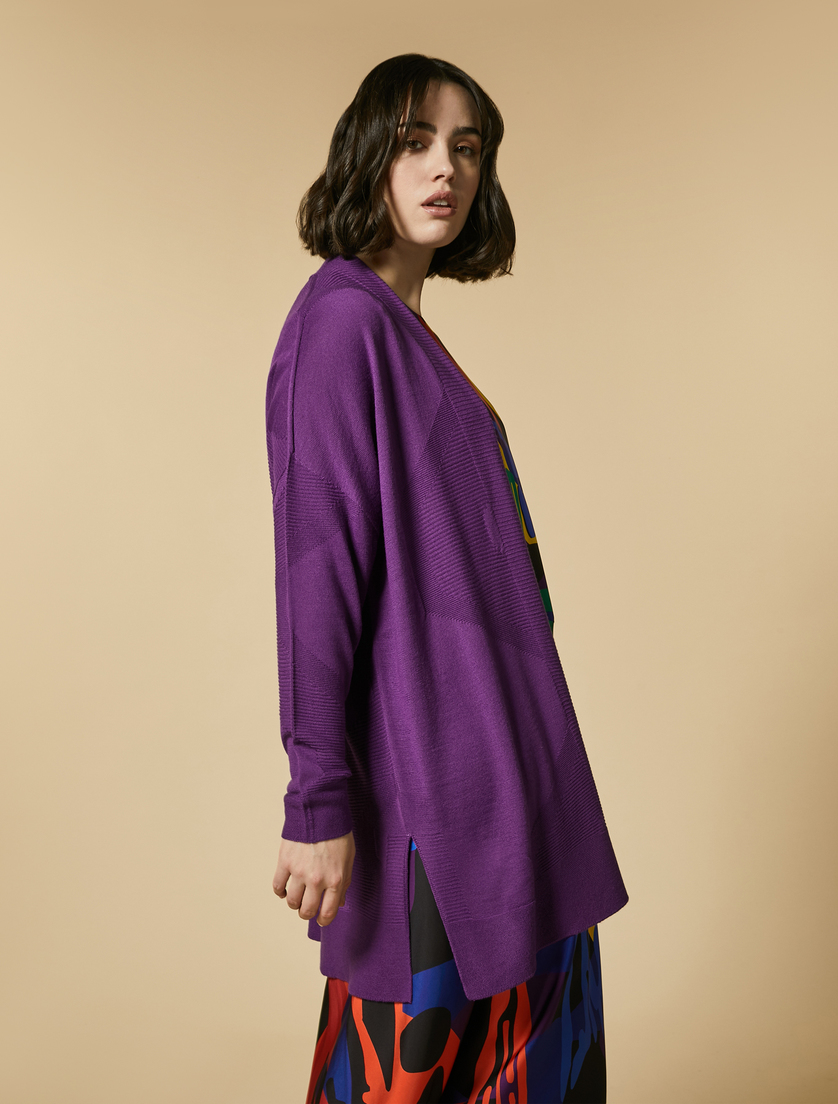 Cardigan in misto lana - Viola - Marina Rinaldi - 2