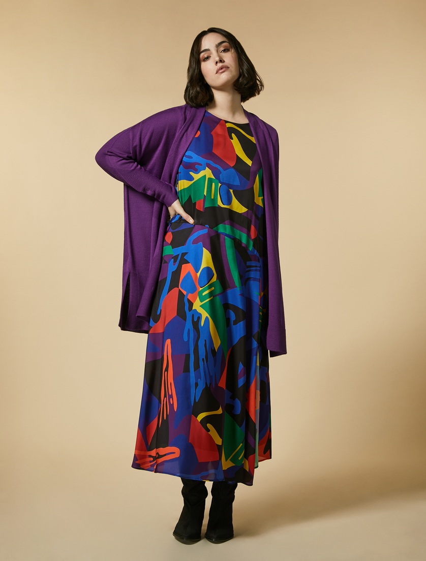 Cardigan in misto lana - Viola - Marina Rinaldi - 4