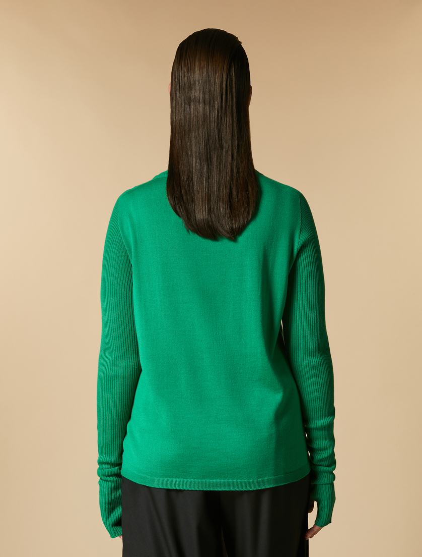 Pullover aus Wollgemisch - Dunkelgrün - Marina Rinaldi - 3