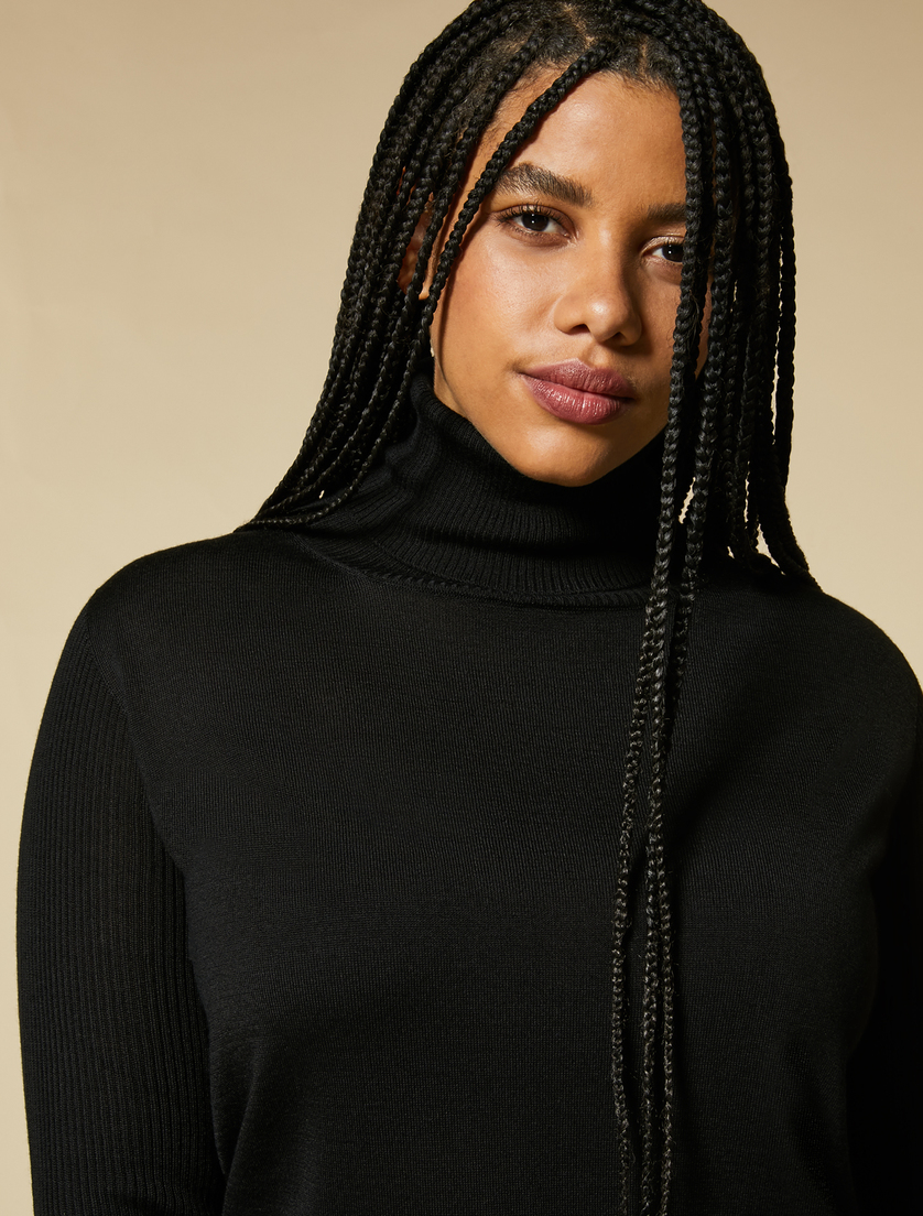 Pull en laine mélangée - Noir - Marina Rinaldi - 2
