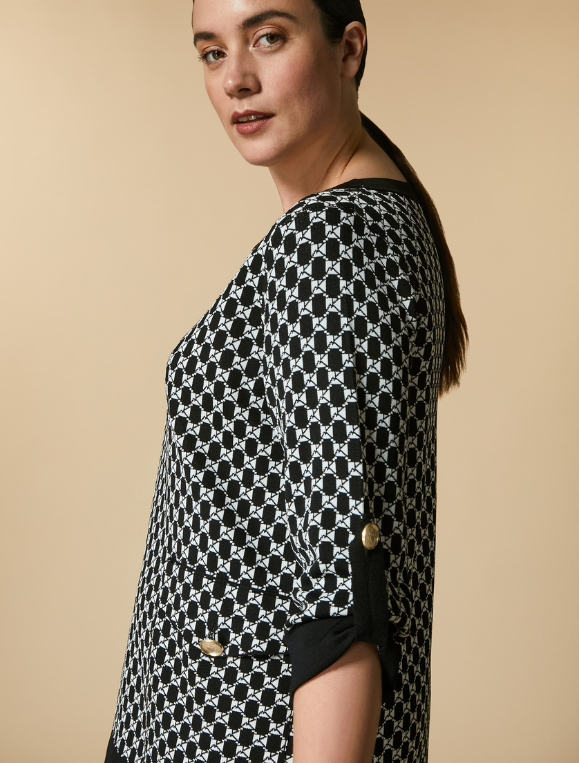 Pullover aus Viskose-Jacquard - Schwarz - Marina Rinaldi - 2