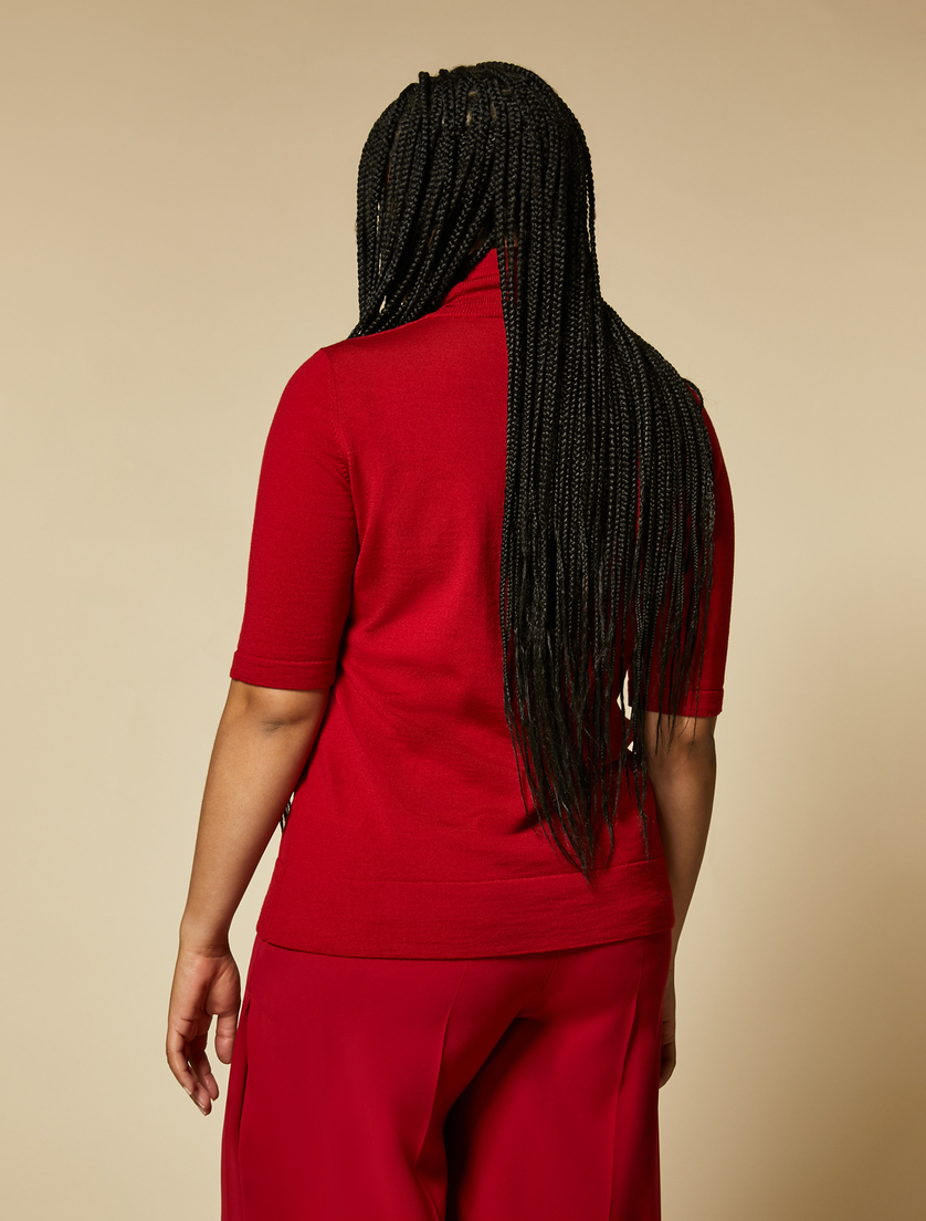 Rollkragenpullover aus Wolle - Rot - Marina Rinaldi - 3