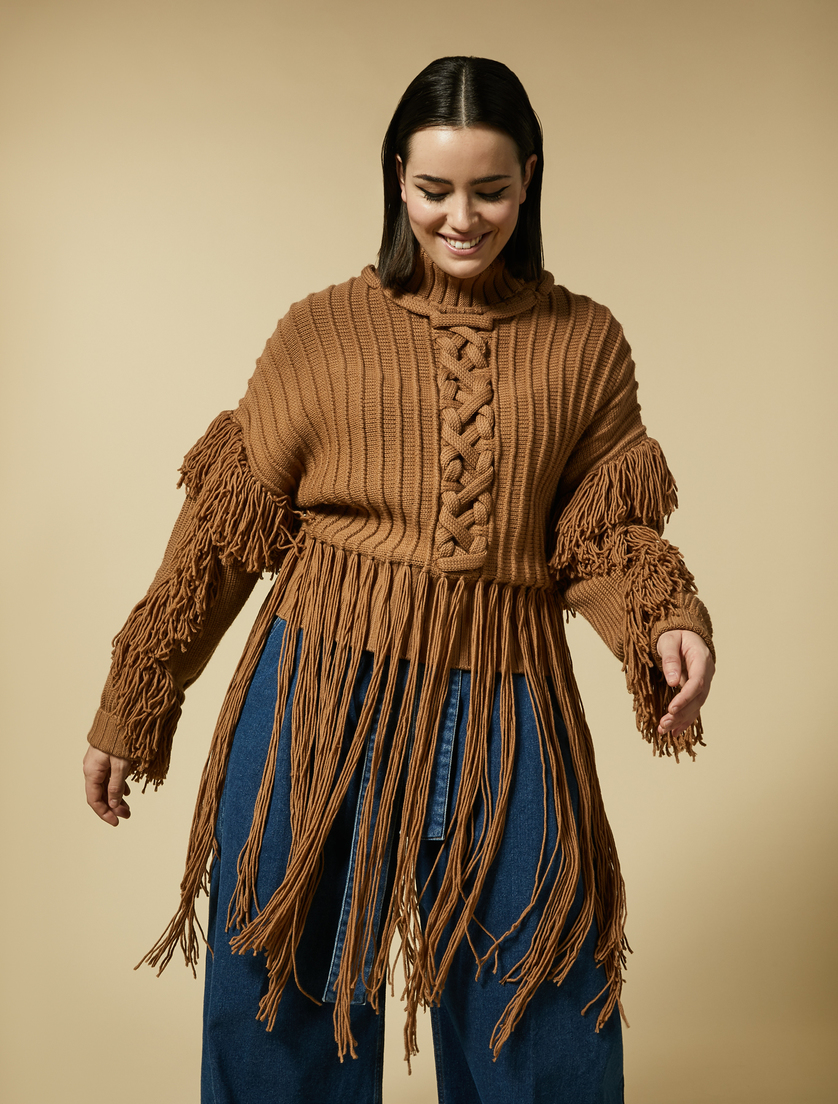 Pure wool jumper - Brown - Marina Rinaldi