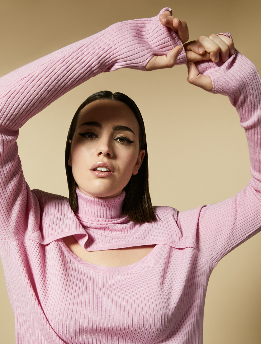 Pullover aus reiner Wolle - Rosa - Marina Rinaldi - 2