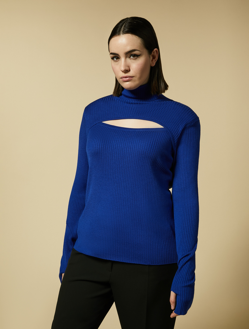 Pull en pure laine - Blue - Marina Rinaldi
