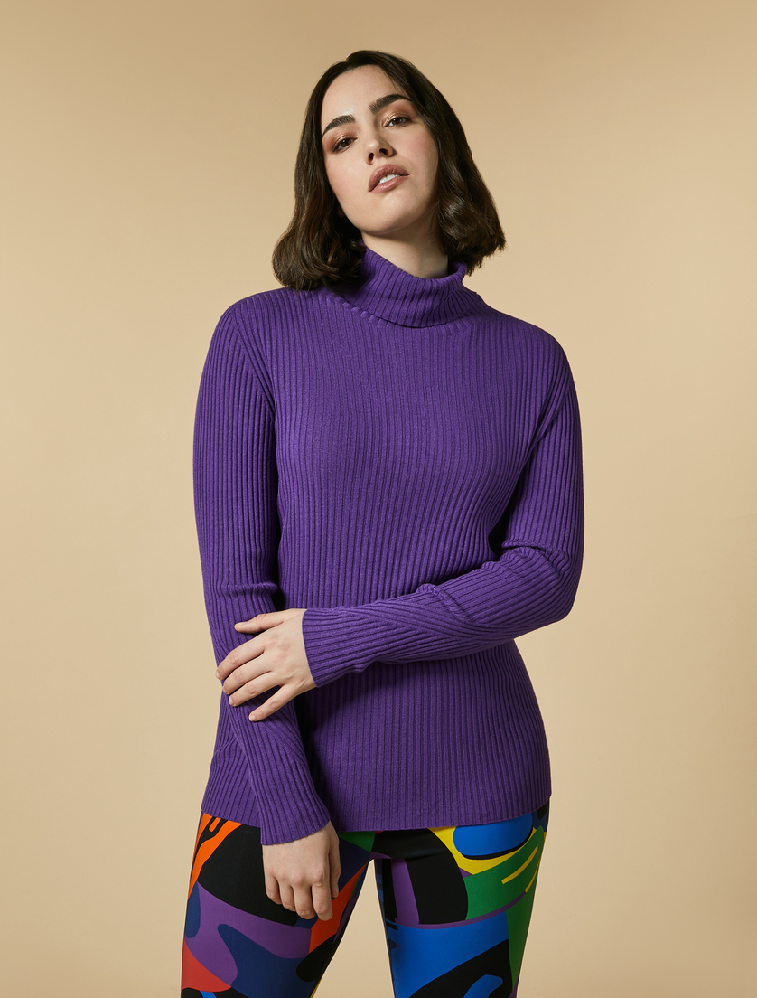 Pullover aus Viskose und Wolle - Violette - Marina Rinaldi