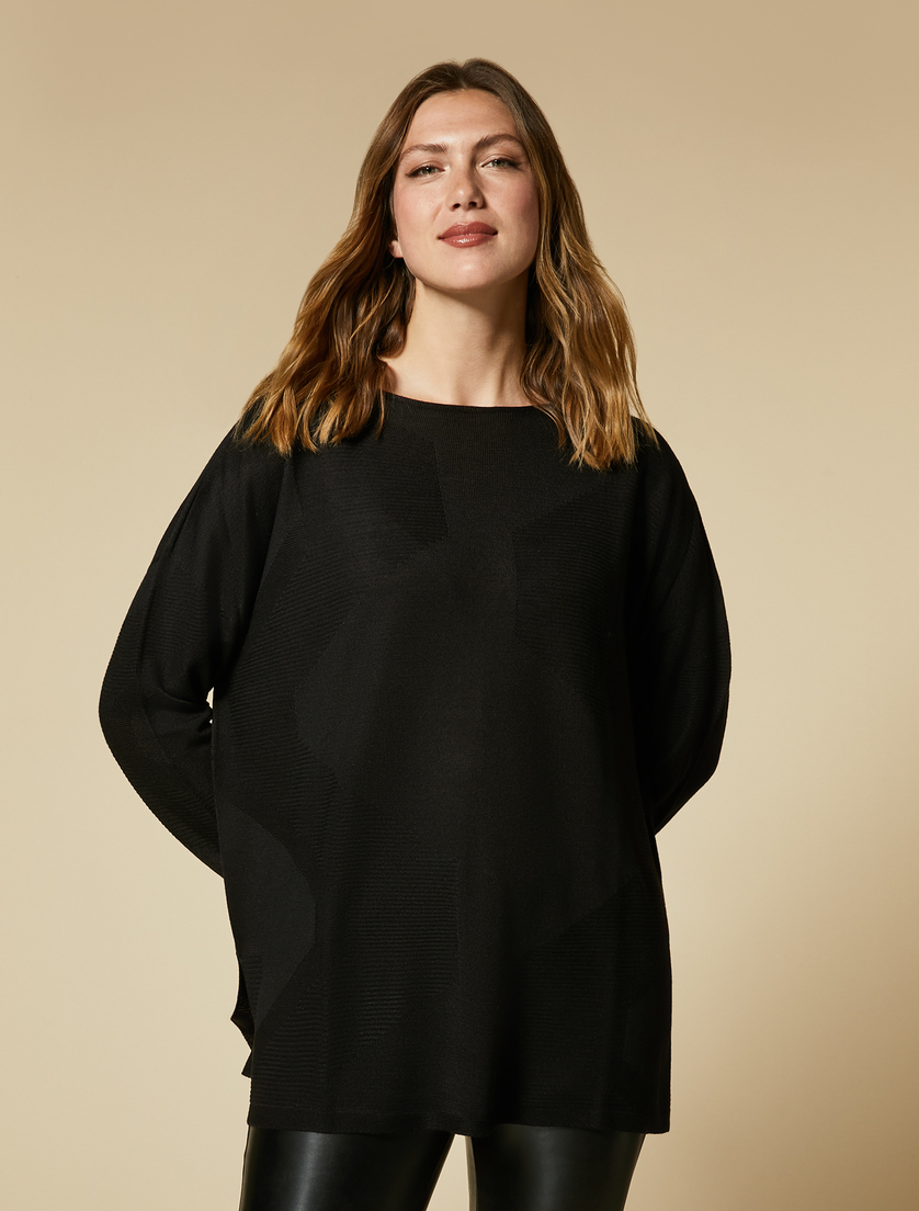 Pullover aus Wollgemisch - Schwarz - Marina Rinaldi