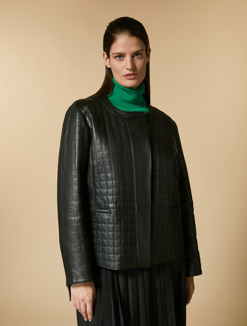 Jacke aus Nappaleder - Schwarz - Marina Rinaldi