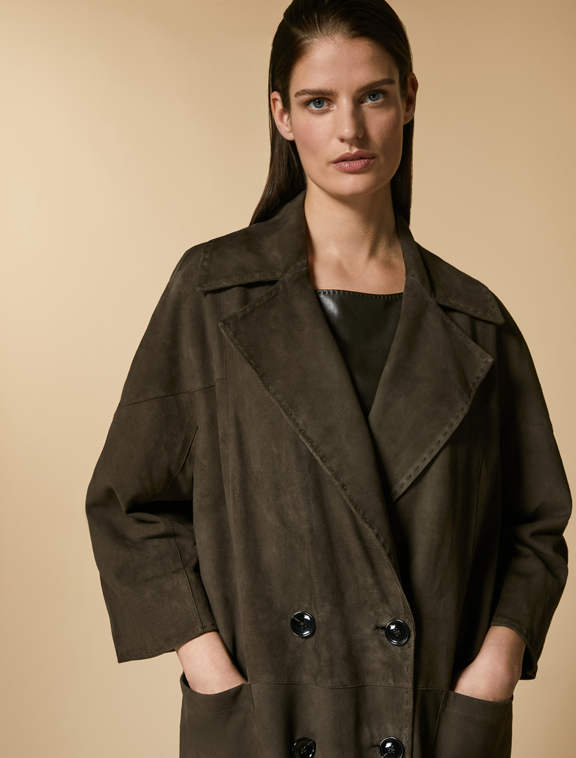 Mantel aus Wildleder - Braun - Marina Rinaldi - 2