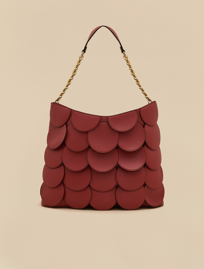 Borsa con macro pois - Rosso - Marina Rinaldi - 2