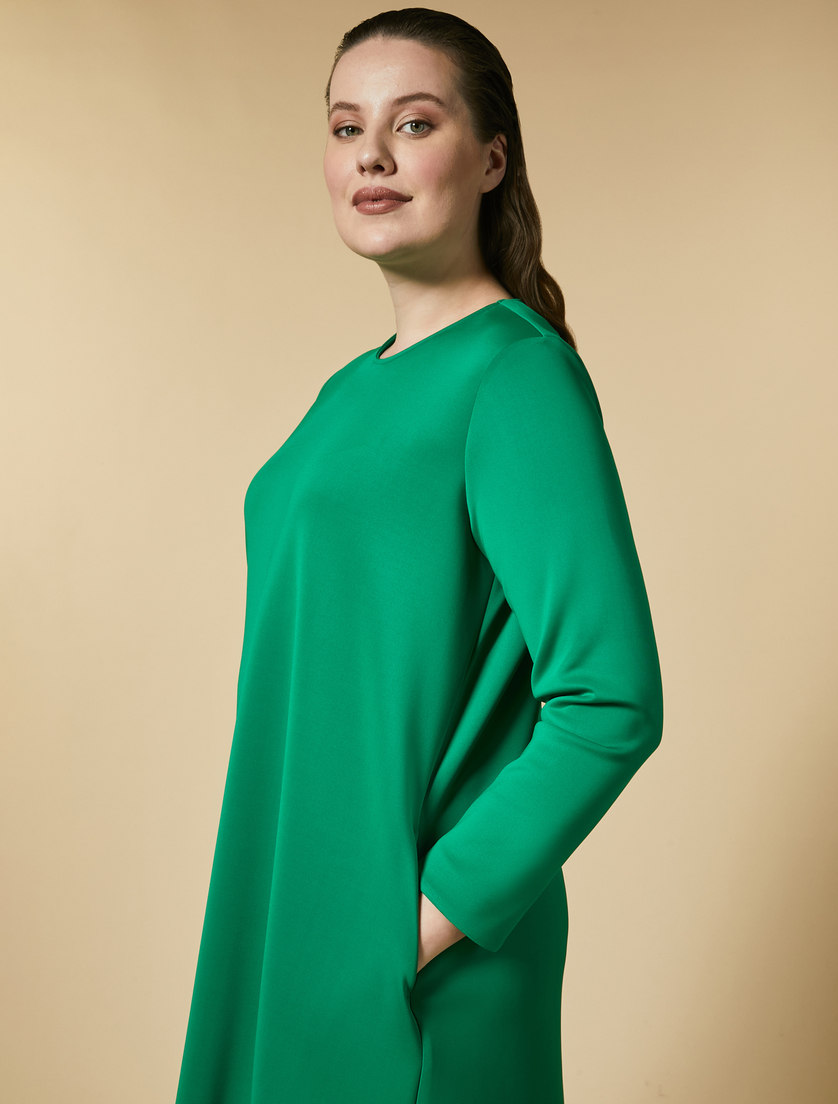 Neoprene dress - Green - Marina Rinaldi - 2