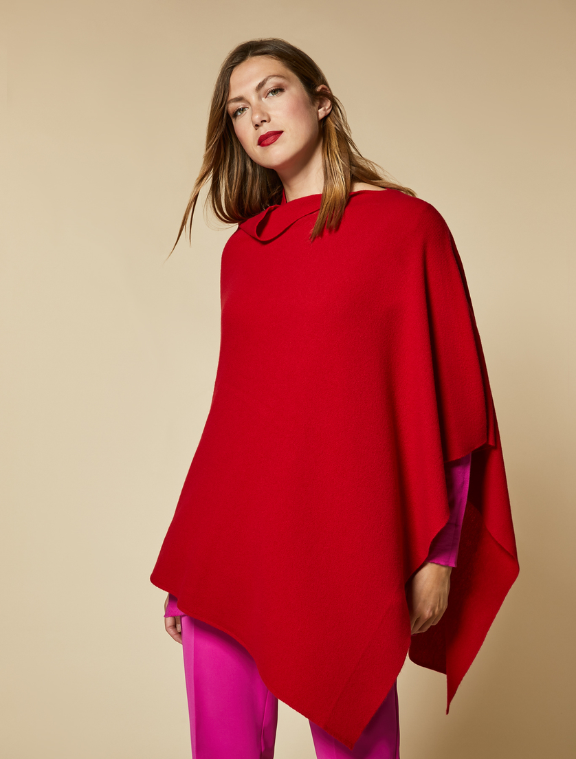 Poncho aus Kaschmir - Rot - Marina Rinaldi