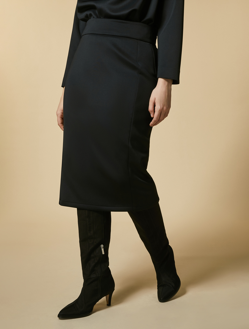 Neoprene skirt - Black - Marina Rinaldi - 2