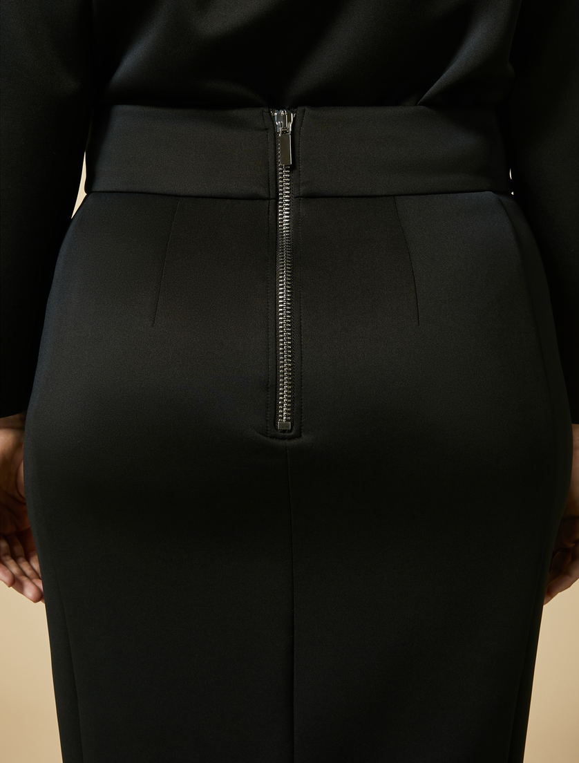 Neoprene skirt - Black - Marina Rinaldi - 3