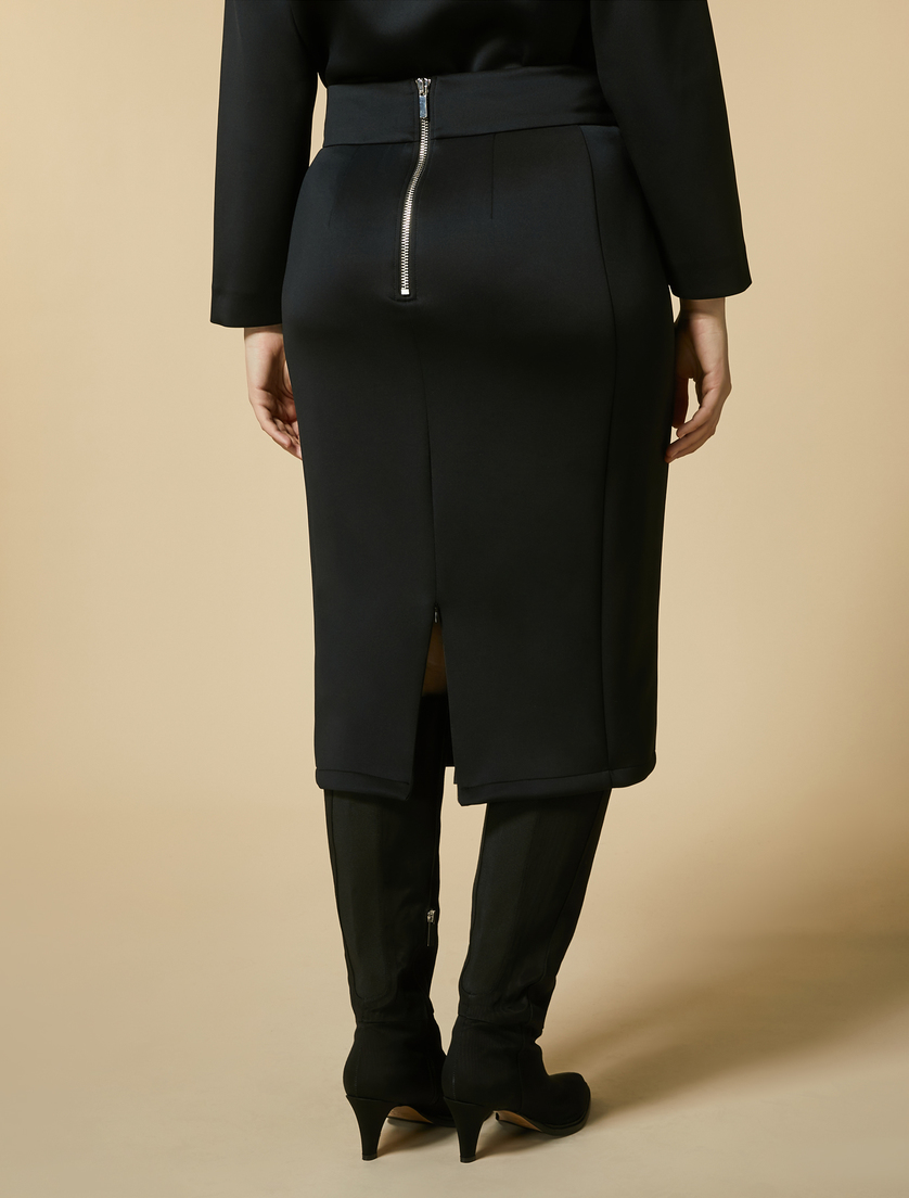 Neoprene skirt - Black - Marina Rinaldi - 4