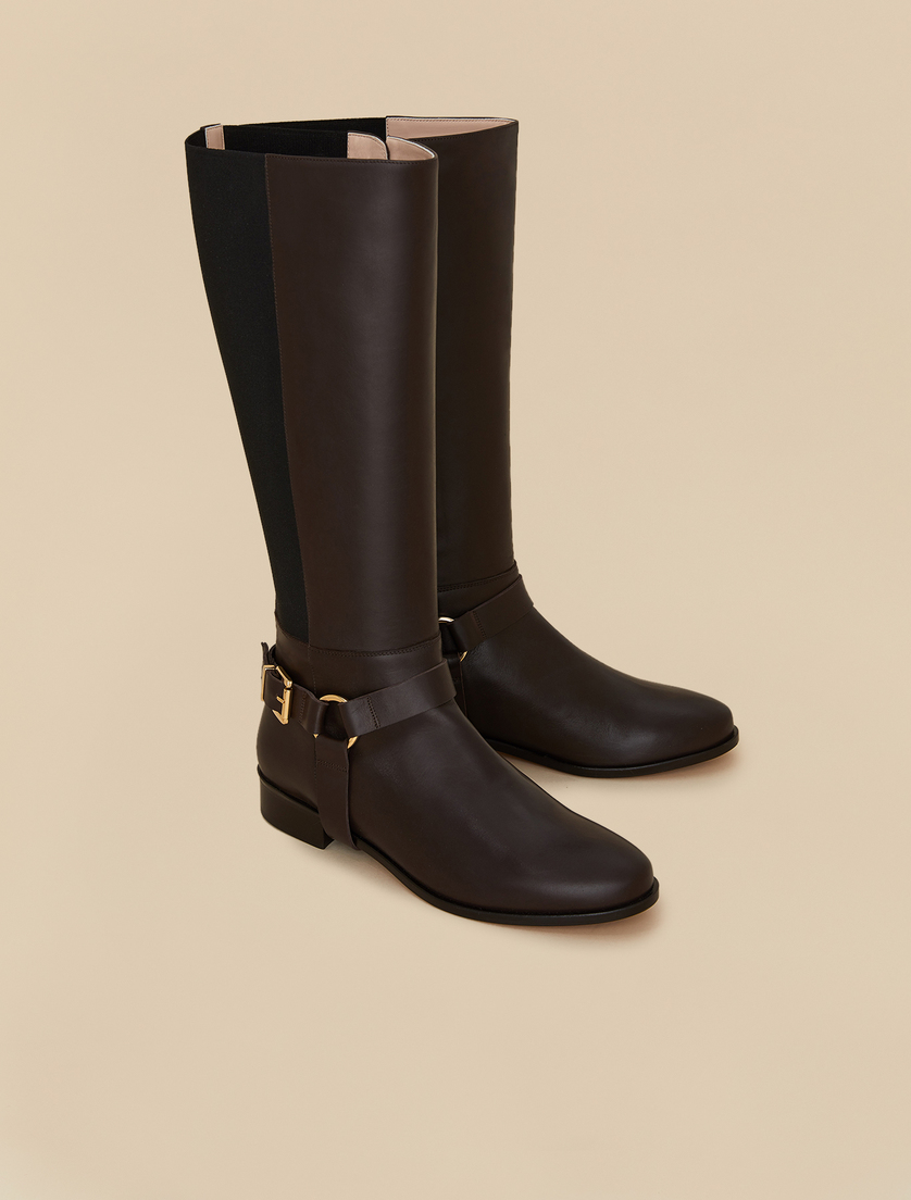 Stiefel aus Leder - Kaltbraun - Marina Rinaldi - 2