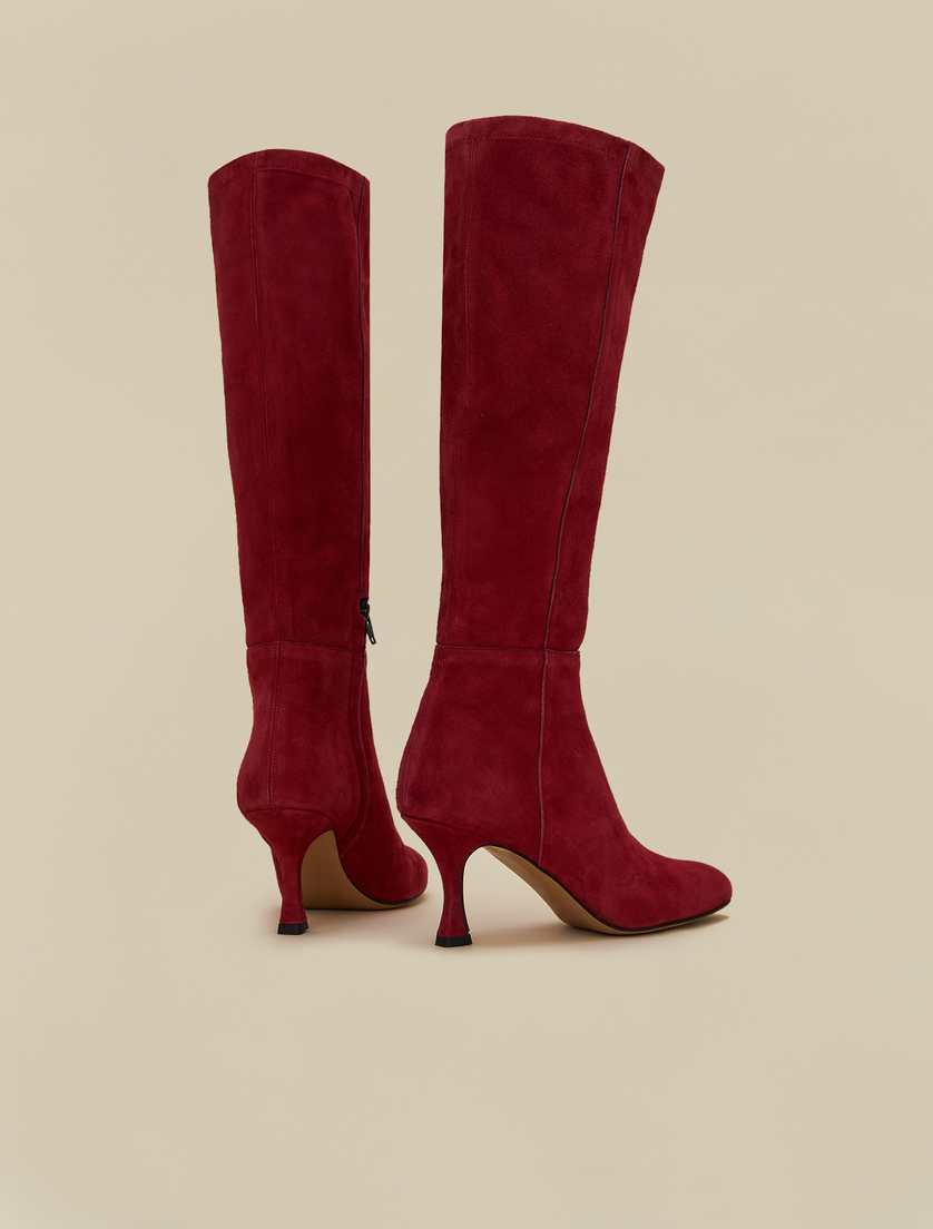 Bottes en daim extensible - Rouge - Marina Rinaldi - 3