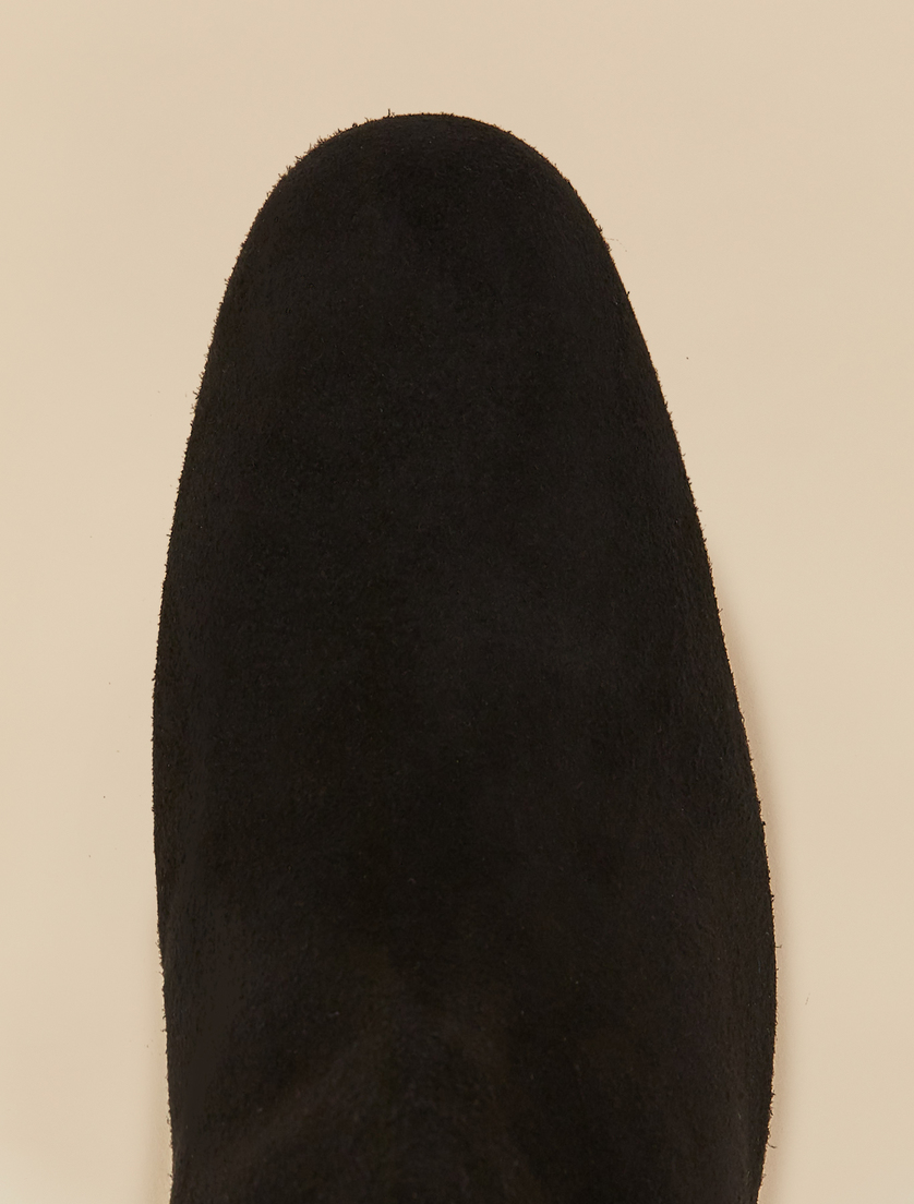 Stretch suede boots - Black - Marina Rinaldi - 4
