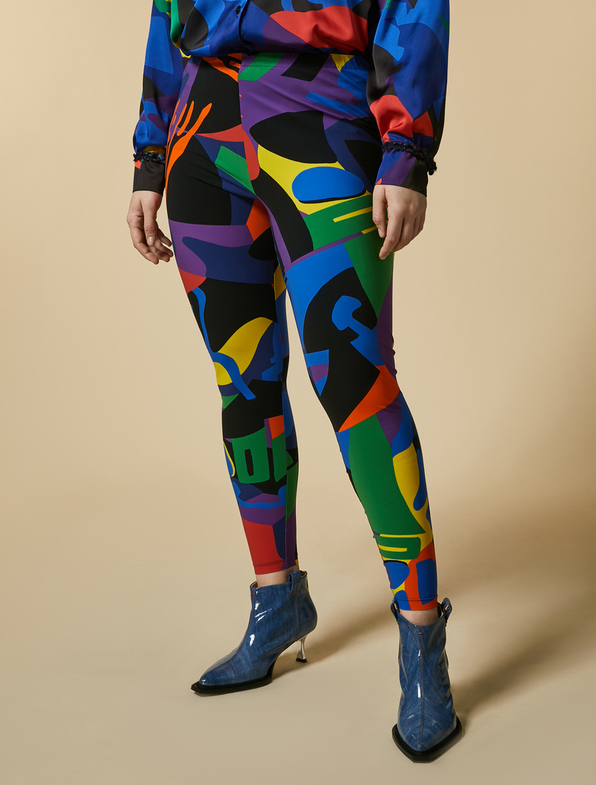 Jersey leggings - China blue - Marina Rinaldi - 2